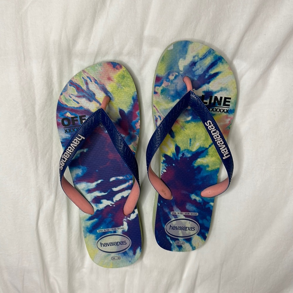 Havaianas tie dye flip flops off line USA 9/10 39-40